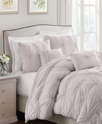 Floral Pintuck Comforter Set, Full/Queen
