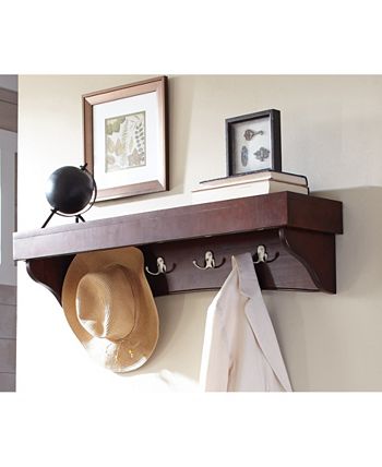 Details about   Shaker Cottage Coat Hooks with Tray Alaterre Furniture 