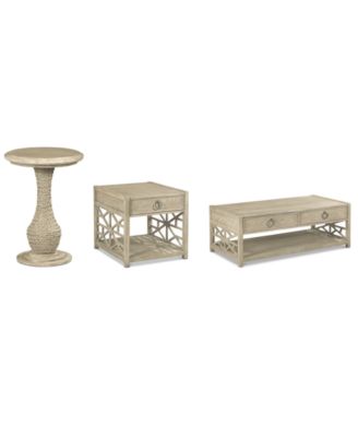 Furniture - Finley Table  3-Pc. Set (Coffee Table, End Table & Round End Table)