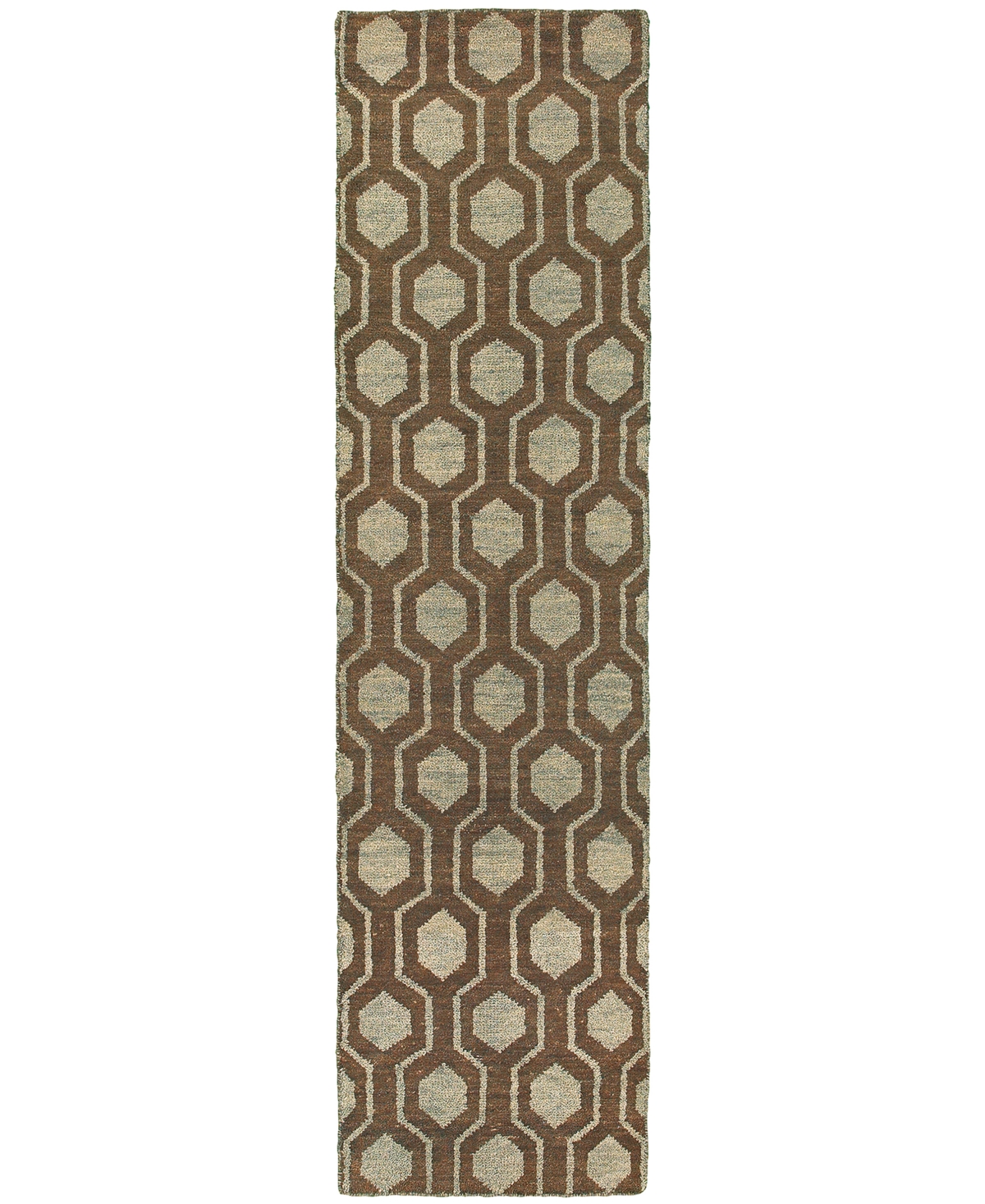 Oriental Weavers Maddox 56504 Brown/Blue 2'6in x 10' Runner Area Rug - Brown