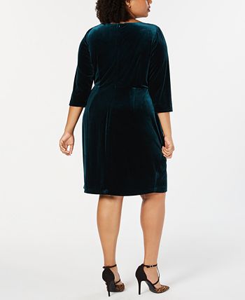 Betsey johnson velvet faux hotsell wrap dress