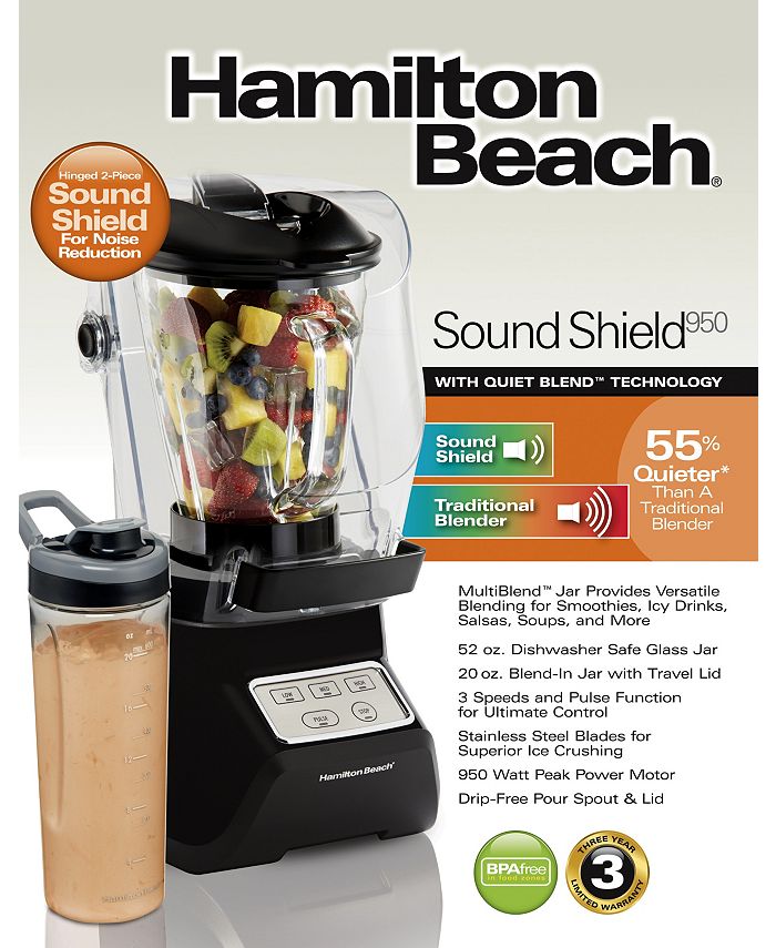 Hamilton Beach Sound Shield 950 with Personal Jar Adapter Macy's