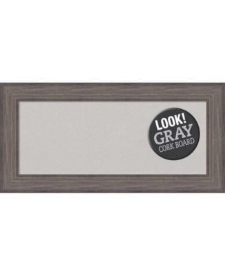 Amanti Art Country Barnwood 35x17 Framed Grey Cork Board - Macy's