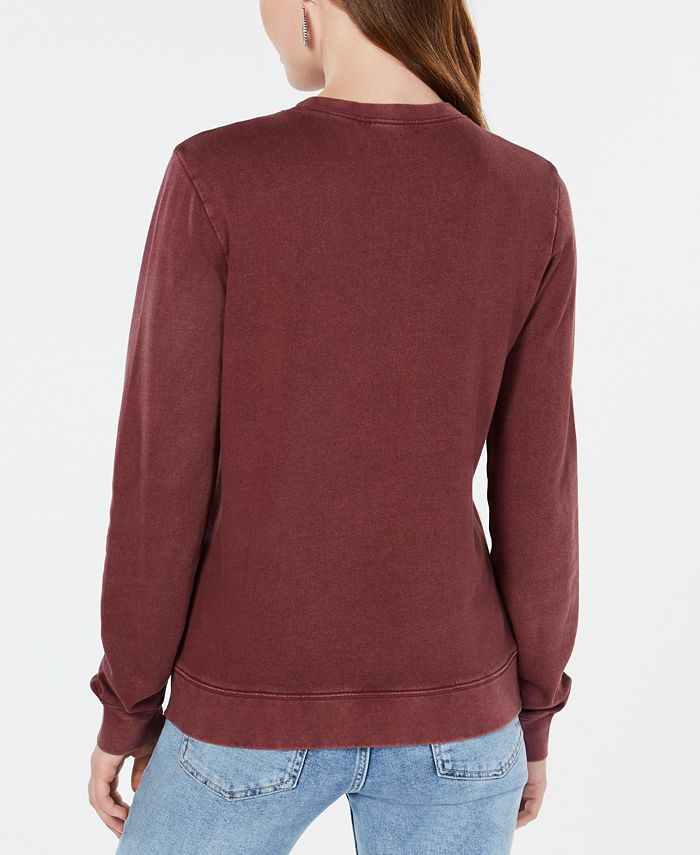 Lucky Brand Floral-Embroidered-Graphic Sweatshirt - Macy's