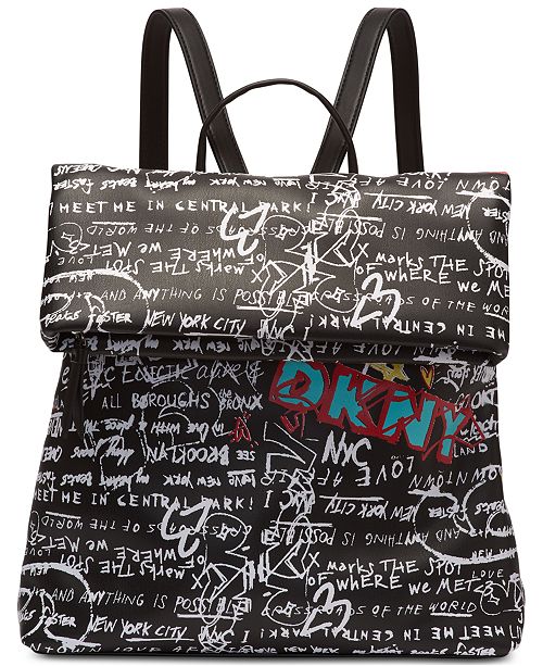 Dkny Tilly Graffiti Backpack Created For Macy S Reviews Dkny Handbags Accessories Macy S