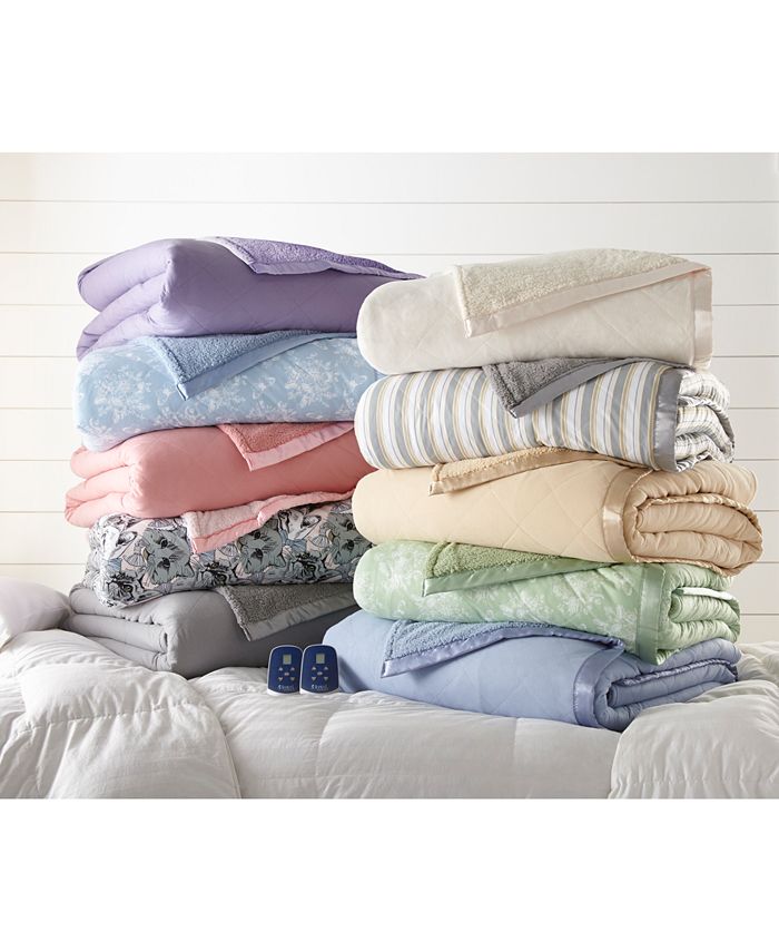 Shavel Reversible Micro Flannel® to Sherpa Twin Electric Blanket