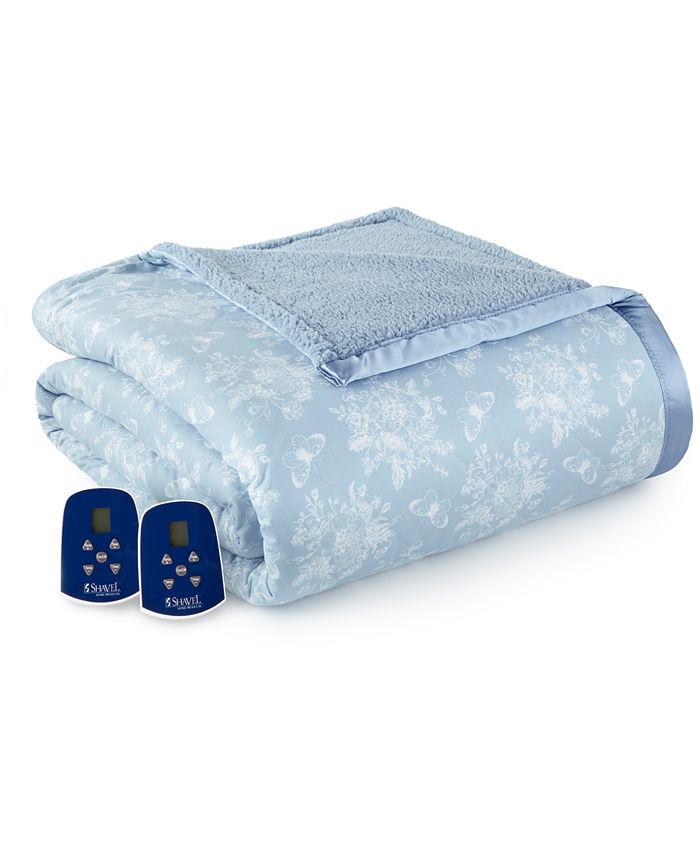 Shavel Reversible Micro Flannel® to Sherpa Twin Electric Blanket