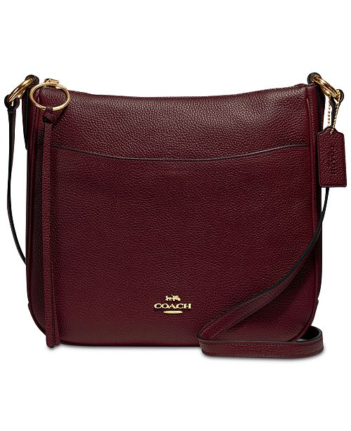 COACH Chaise Crossbody in Polished Pebble Leather - Handbags ...