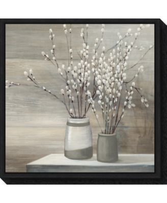 Amanti Art Pussi Willow Still Life Gray Pots by Julia Purinton Canvas ...