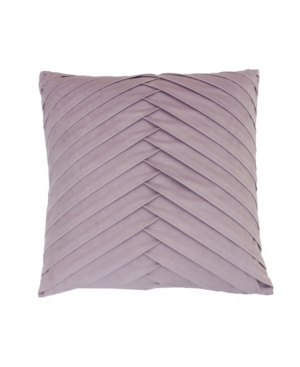 Thro James Pleated Velvet Pillow, 20" X 14" In Lavender