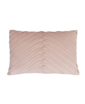 Thro James Pleated Velvet Pillow, 20" X 14" In Lt/pastel