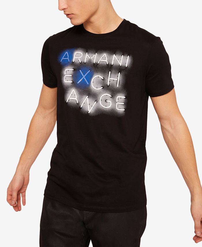 A|X Armani Exchange Men's Neon Light Logo Print T-Shirt & Reviews -  T-Shirts - Men - Macy's