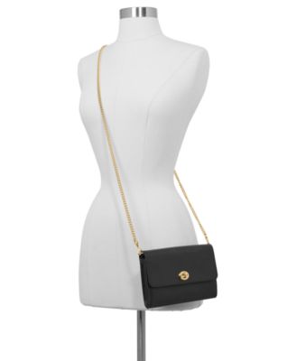 COACH Turnlock Chain Crossbody in Refined Leather - Macy's