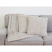 Rachel Ruffle Pillows and Decorative Throw Set, Pack Of 2