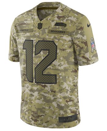 Nike Men's Fan #12 Seattle Seahawks Salute To Service Jersey 2018 - Macy's