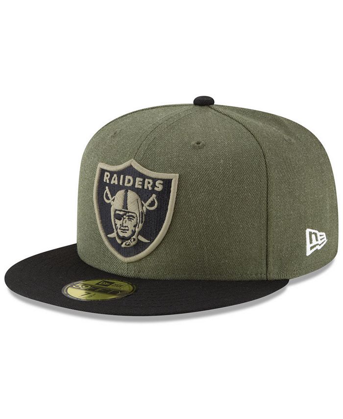 New Era Oakland Raiders Salute To Service 59FIFTY FITTED Cap - Macy's