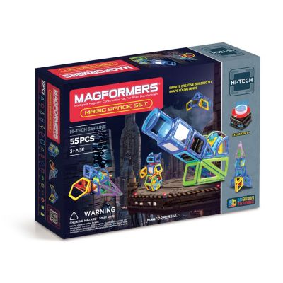 Magformers Magic Space 55 Piece Magnetic Construction Set