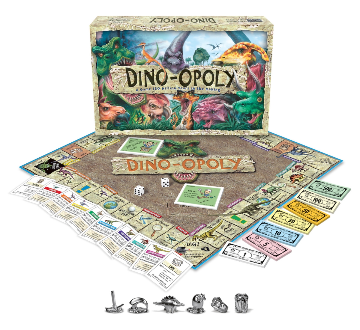 Masterpieces Puzzles Late For The Sky Dino-opoly Game In Multi