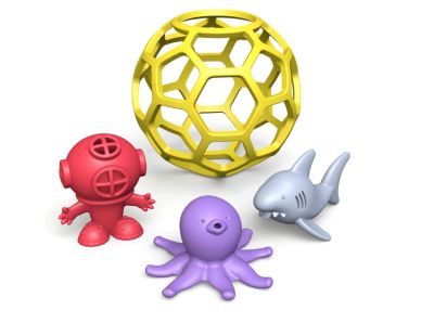 Flat River Group Begin Again Toys Bathtub Ball Shark Tank Bath Toy