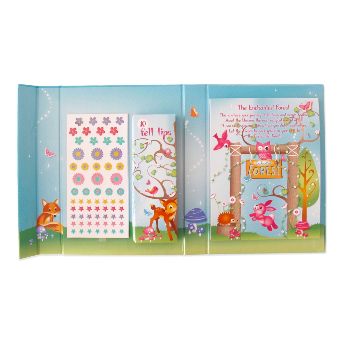 Fun2give Pop It Up Enchanted Forest Combo Set Play Box With Play Mat And Coloring Set In Multi