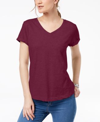 Style & Co - Petite V-Neck Pocket T-Shirt