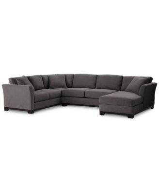 Elliot II 138" Fabric 3-Piece Chaise Sleeper Sectional, Created for Macy's