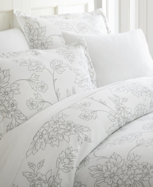 Ienjoy Home Elegant Designs Patterned Duvet Cover Set By The Home Collection, Twin/twin Xl In Grey Vines