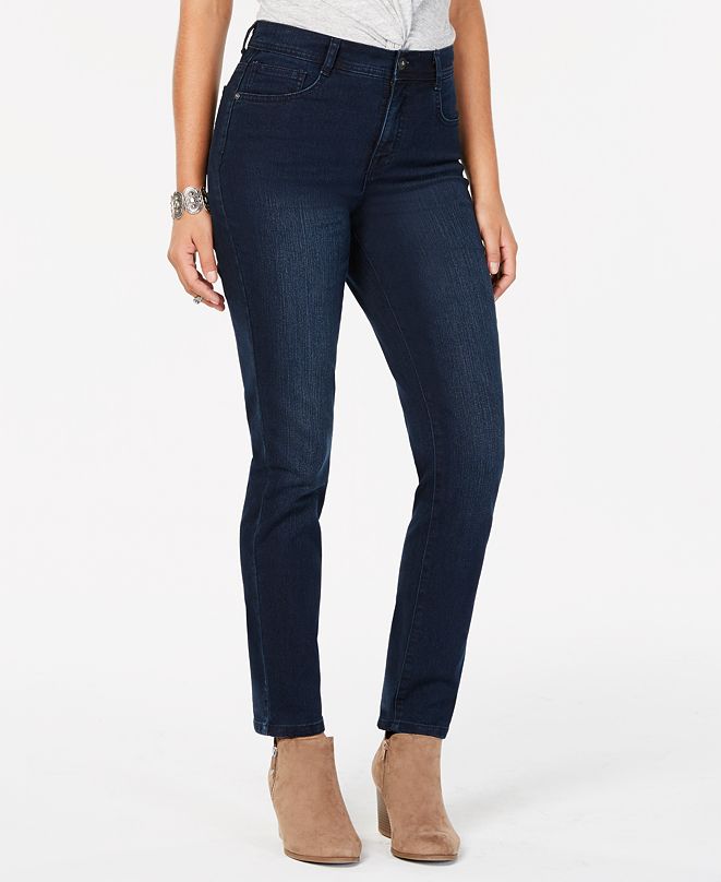 black slim leg jeans