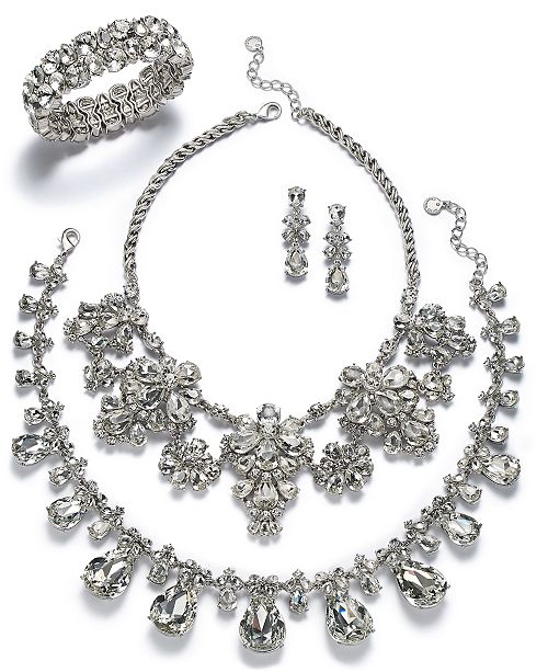 Charter Club Silver Tone Crystal Jewelry Separates Created For Macy S Reviews Fashion Jewelry Jewelry Watches Macy S