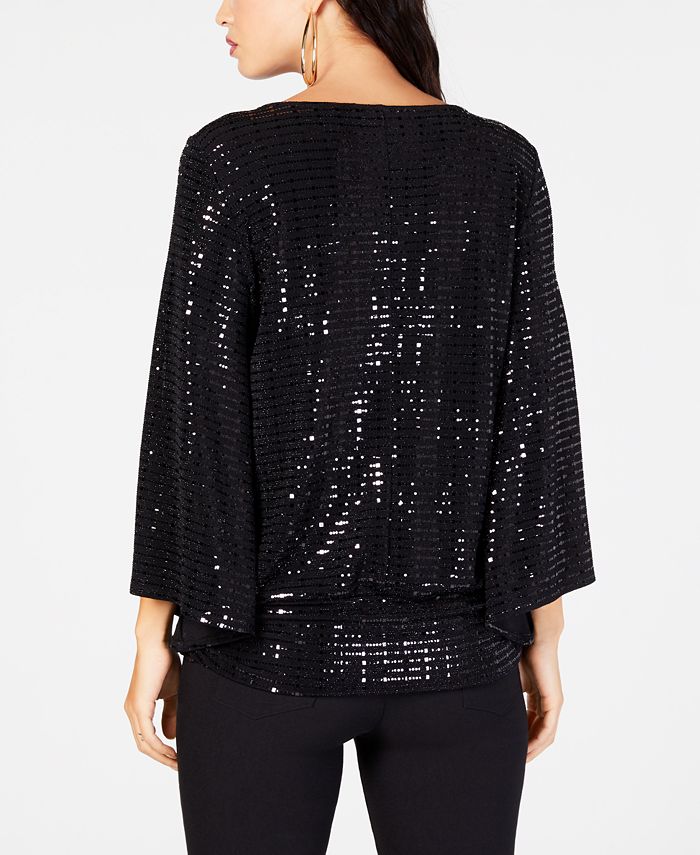 Thalia Sodi Sequined Necklace Top, Created for Macy's - Macy's