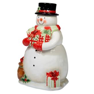 Certified International Starry Night Snowman 3-D Snowman Cookie Jar ...