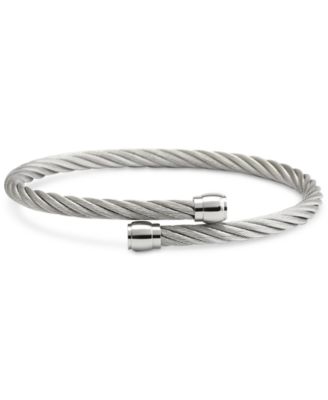 CHARRIOL - Cable Bypass Bangle Bracelet in Stainless Steel