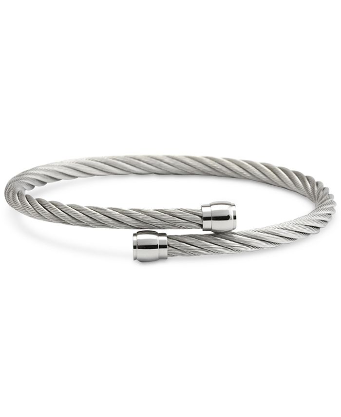 CHARRIOL - Cable Bypass Bangle Bracelet in Stainless Steel