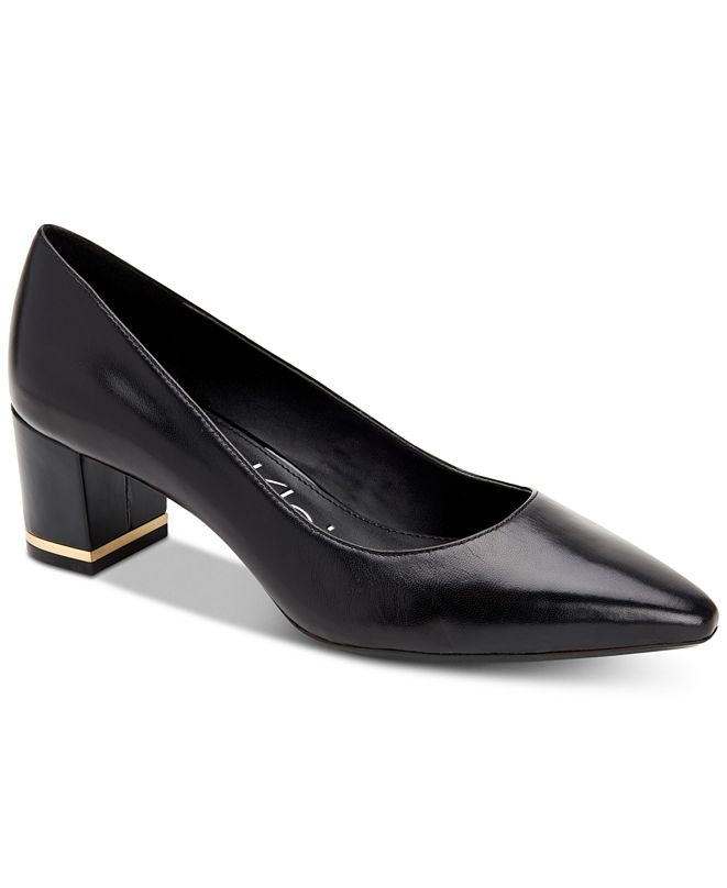 calvin klein block heel