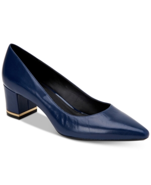 Calvin Klein Nita Pointed Toe Pump In Dark Navy