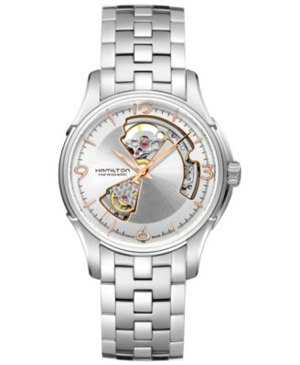 Hamilton - Men's Swiss Automatic Jazzmaster Open Heart Stainless Steel Bracelet Watch 40mm