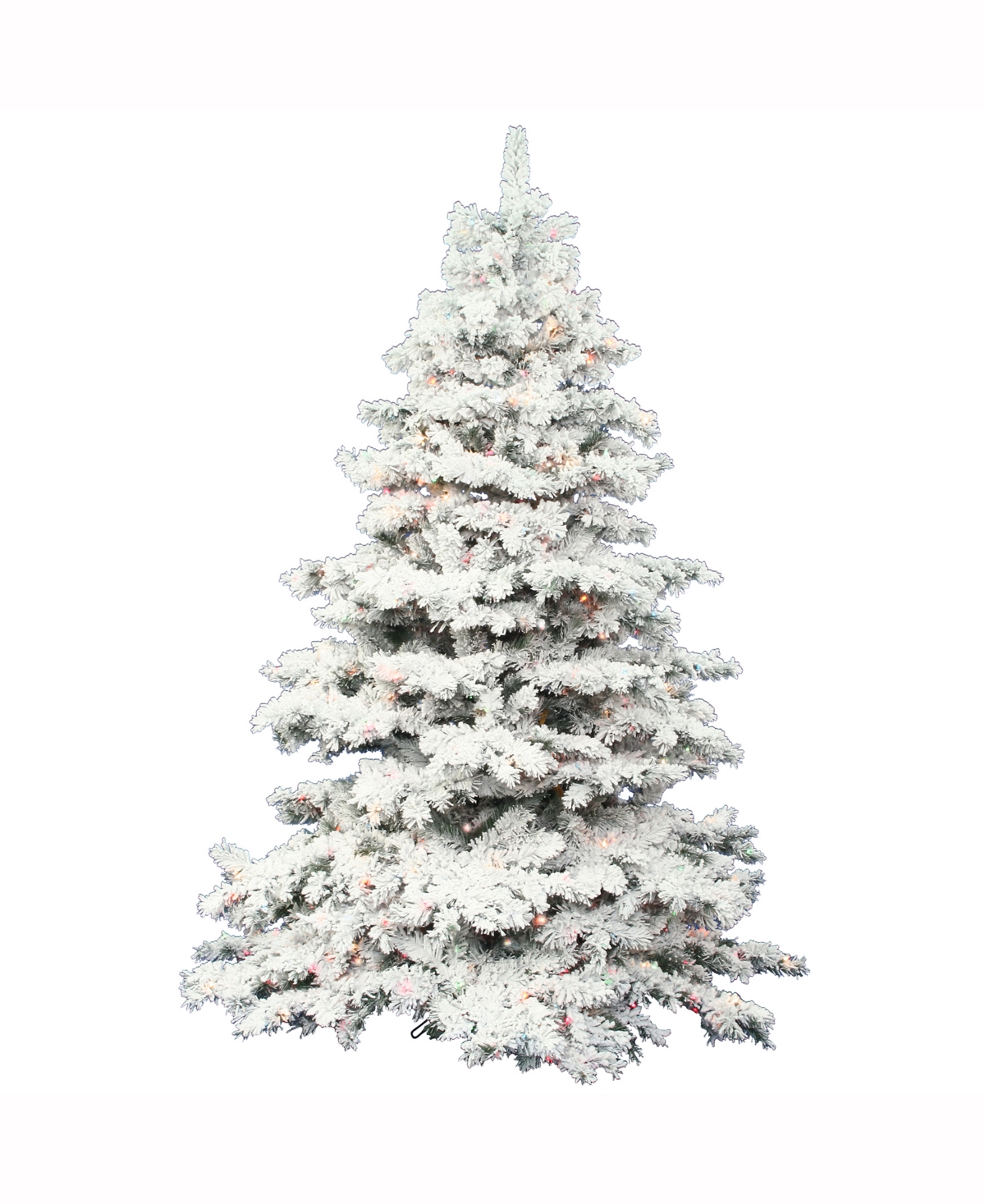 Vickerman 6.5 Ft Flocked Alaskan Pine Artificial Christmas Tree With 700 Clear Lights
