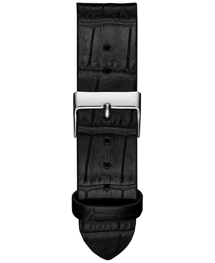 GUESS Women's Black Studded Leather Cuff Watch 36.5mm Macy's