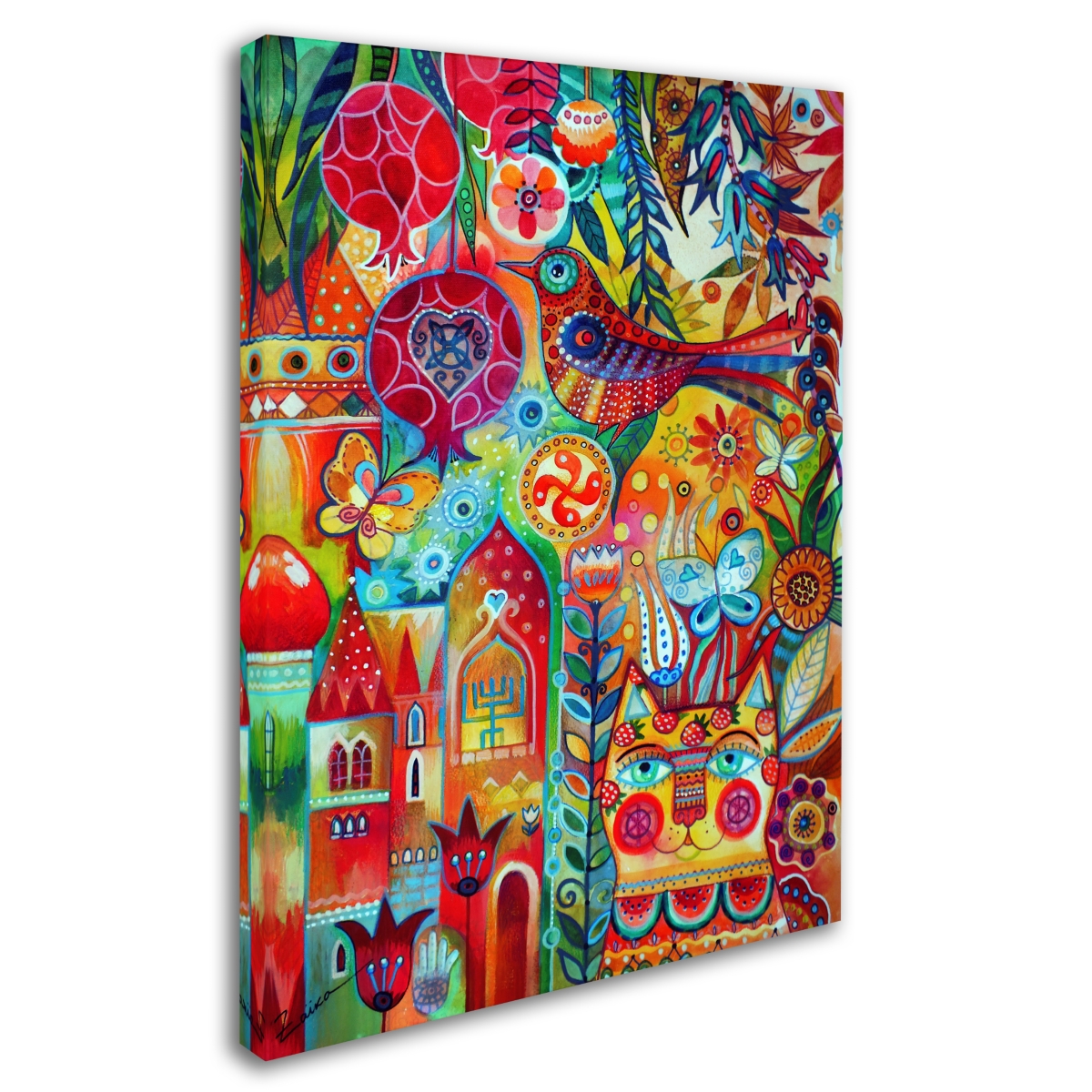 Oxana Ziaka 'Summer Cat' Canvas Art - 2