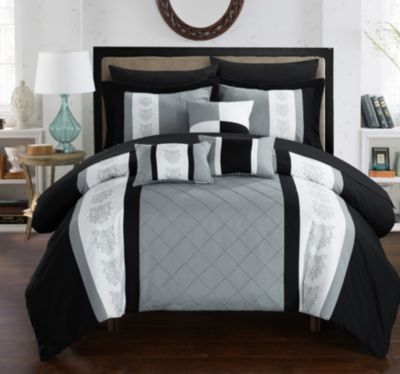 Chic Home - Clayton 8-Pc. Twin Bed In a Bag Comforter Set