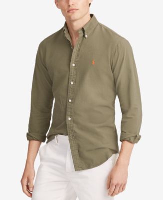 Polo Ralph Lauren Men's Classic Fit Garment Dyed Oxford Shirt - Macy's