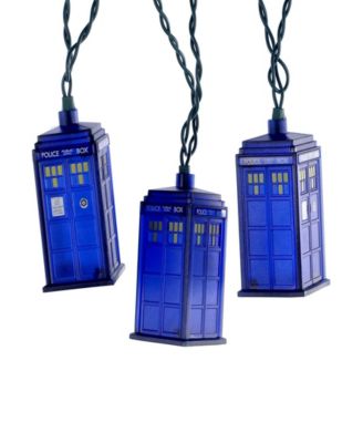 Kurt Adler - UL 10 Light Doctor Who Blue Tardis Light Set
