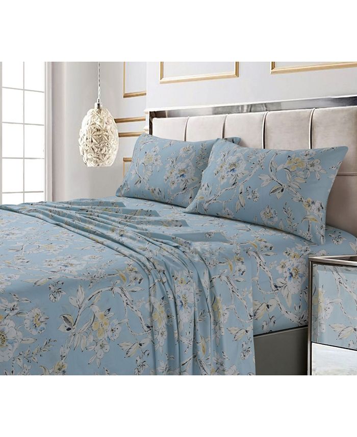 Tribeca Living Colmar Printed 300 Thread Count Cotton Sateen Extra Deep