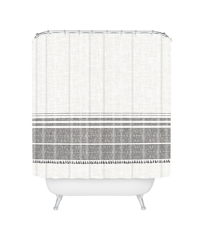 Deny Designs Holli Zollinger French Linen Charcoal Tassel Shower