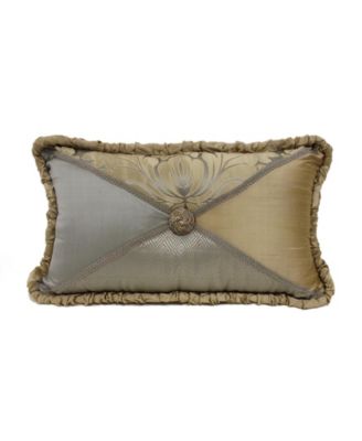 Striscia Decorativa in Lino grigio con bordo velluto blu | Caterina Quartana