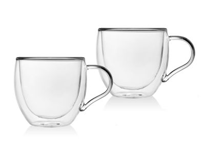 Godinger - Set of 2 Double Wall Espresso Mugs