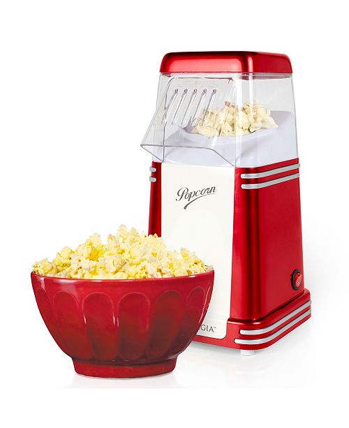 Nostalgia Retro 8 Cup Hot Air Popcorn Maker Reviews Small
