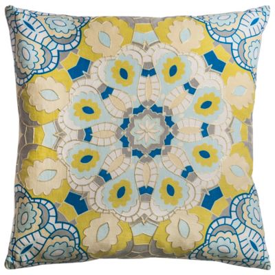 Rizzy Home Medallion Polyester Filled Decorative Pillow, 20" X 20" - Macy's