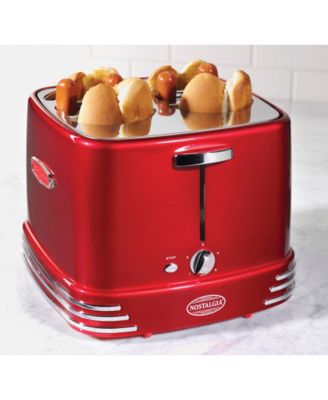 RHDT800RETRORED 4 Hot Dogs & Buns Pop-Up Toaster