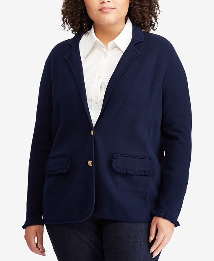 Lauren Ralph Lauren Plus Size RuffledTrim Blazer Macy's